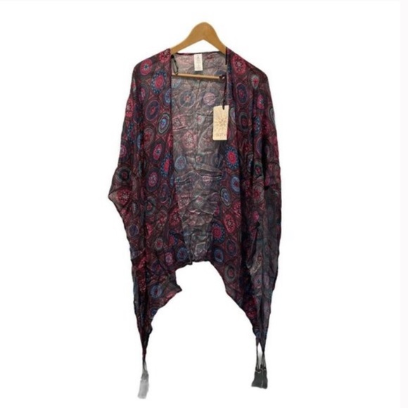 Satva Akula Exotic Tile Print Kimono Wrap - Picture 5 of 6